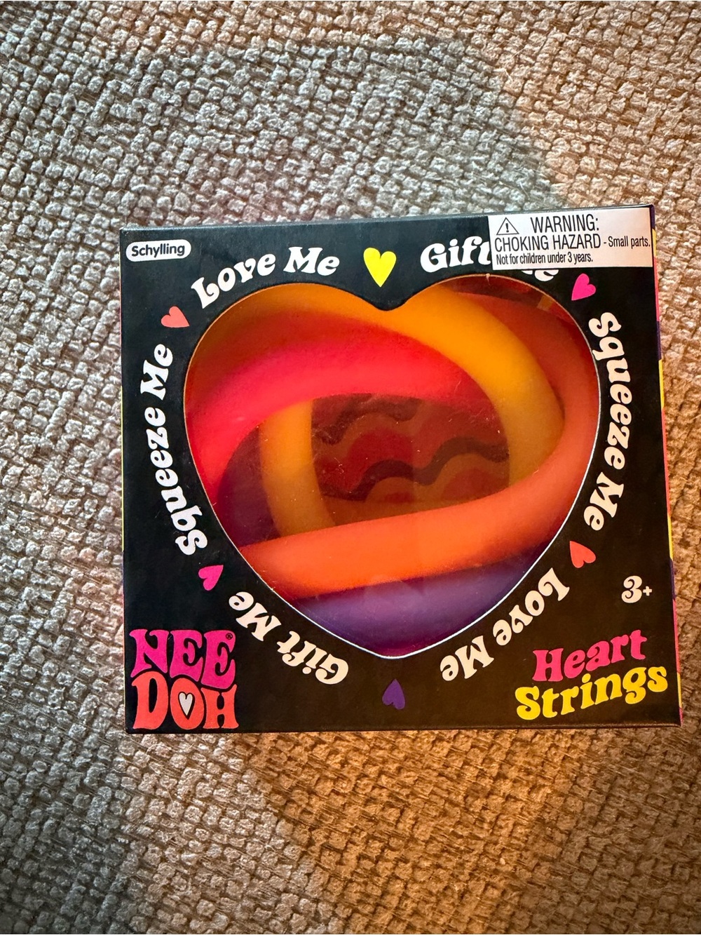 NeeDoh Heart Strings Squeeze Toy - Multicolor Soft Loop Pack